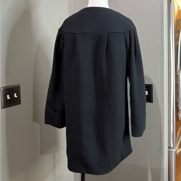 Vintage JCrew double cloth Wool Blend Black Coat tulip peacoat - Picture 5 of 10
